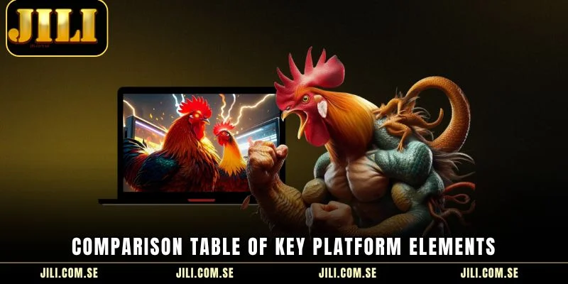 Thomo Sabong Cockfighting Experience On Digital Platform img Comparison table of key platform elements