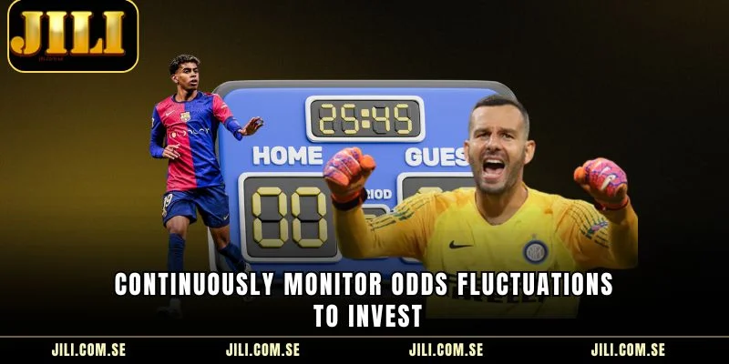 Continuously monitor odds fluctuations to invest